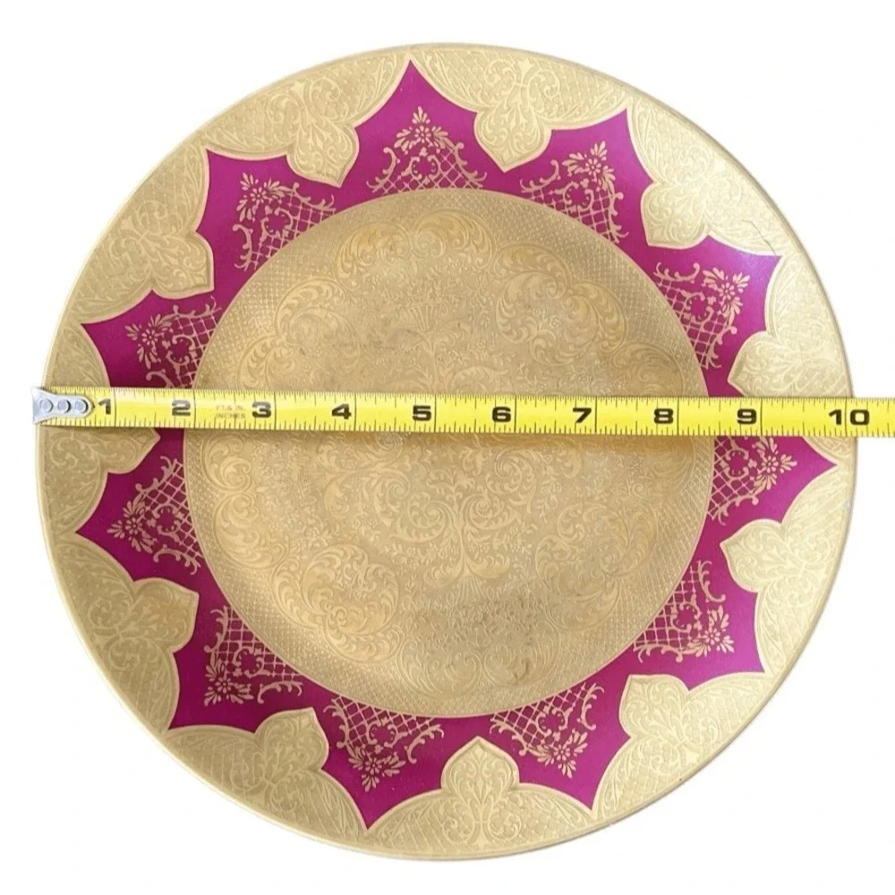 AOFI Porzellan Germany Gold Gilt Fuchsia Cabinet Plate 10